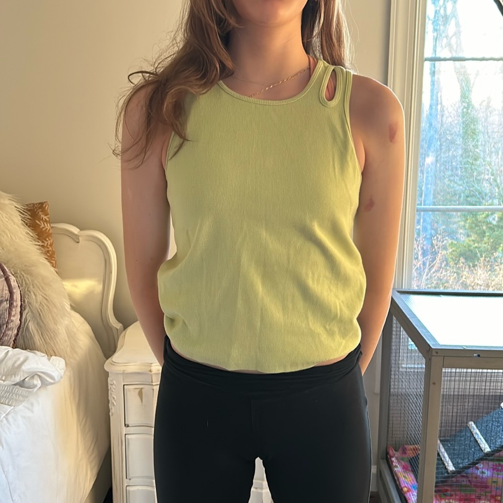 Green tank top